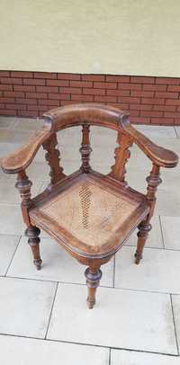 krzesło stylowe ludwikowskie fotel stary eklektyczny narożny