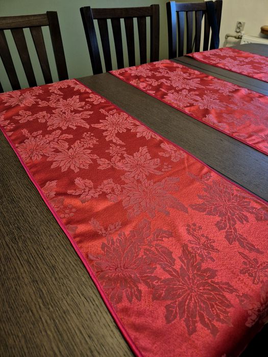 Zestaw 3 szt. Bieżników świątecznych satyna Boże Narodzenie Homla DUKA