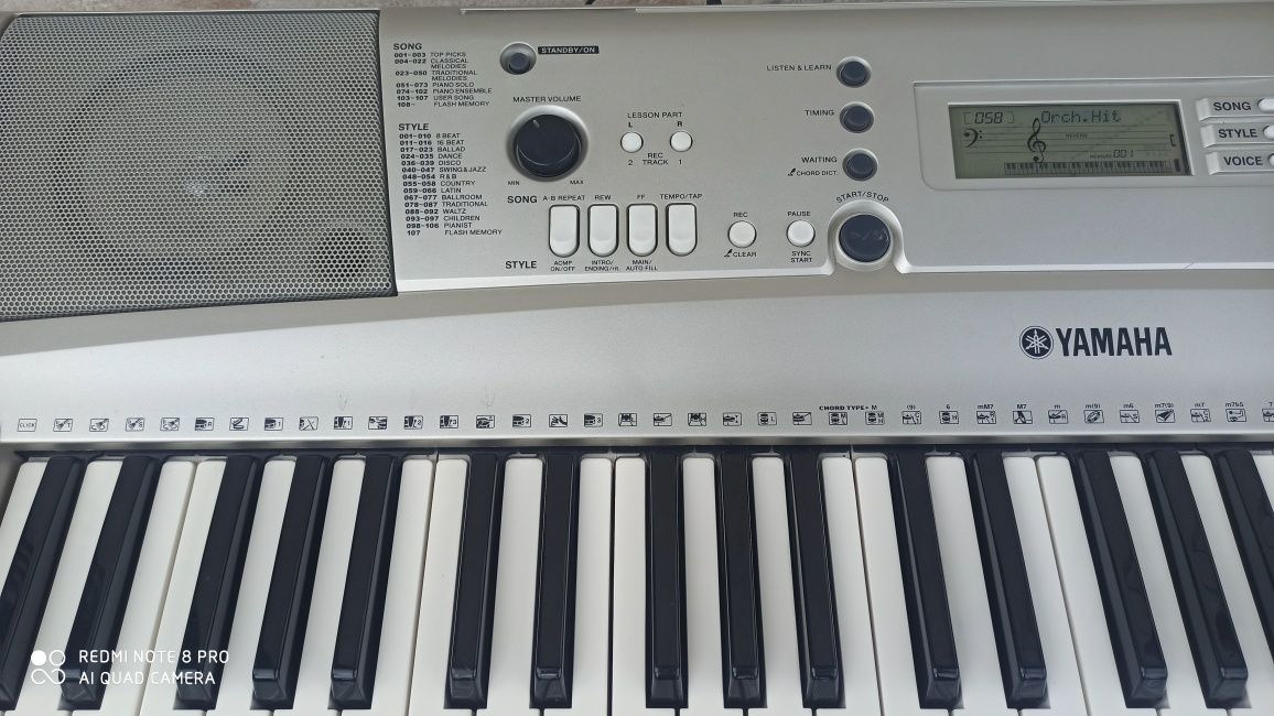 Yamaha PSR E 313 keyboard klawisze