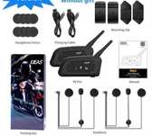 Interkom Ejeas V6 Pro PLUS x2 kask Motocykl Uchwyt Bluetooth HJC Shima