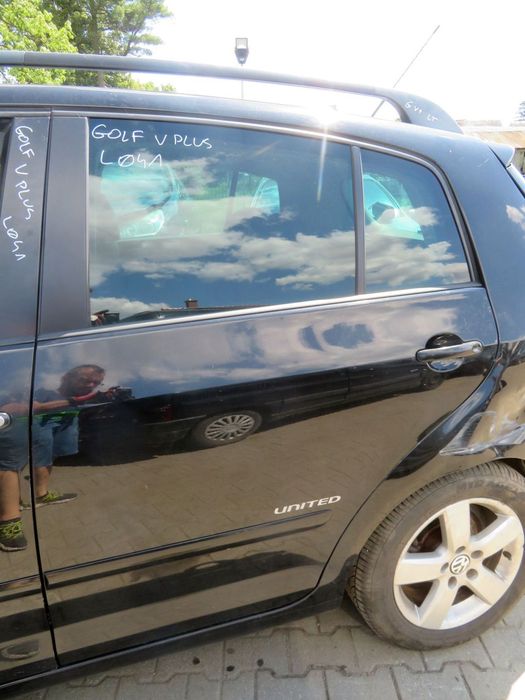 DRZWI TYLNE LEWE GOLF V PLUS 5M0 L041  CZARNY VOLKSWAGEN 2005-2009