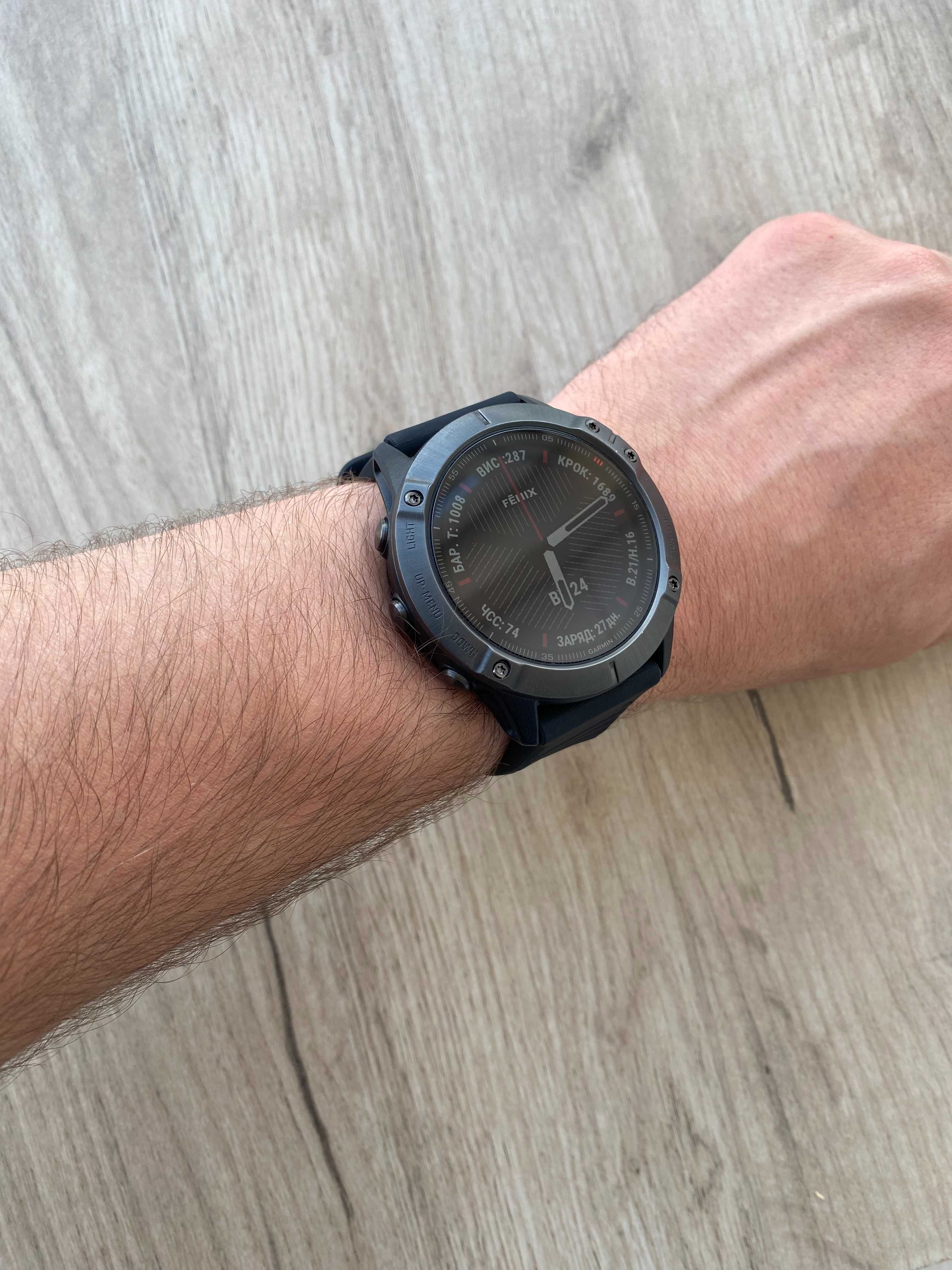 Garmin Fenix 6X Sapphire | Ідеальний стан | Топова модель, сапфір скло