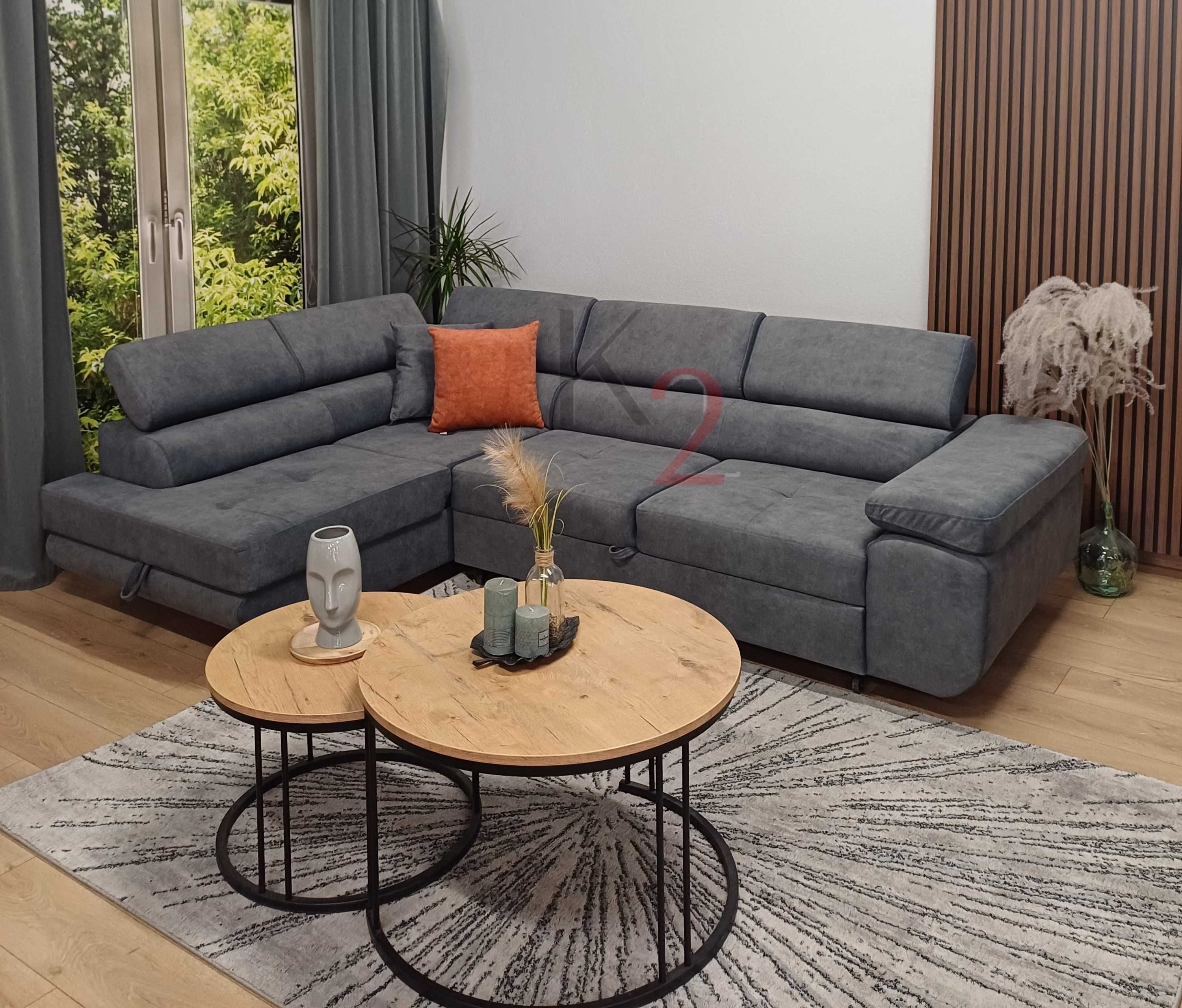 Narożnik ARTEON  POD WYMIAR Kanapa Sofa Rogówka Do Salonu USB Łóżko