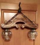 Lampa do salonu drewniana