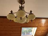Lampa stylowa żyrandol w komplecie kinkiet