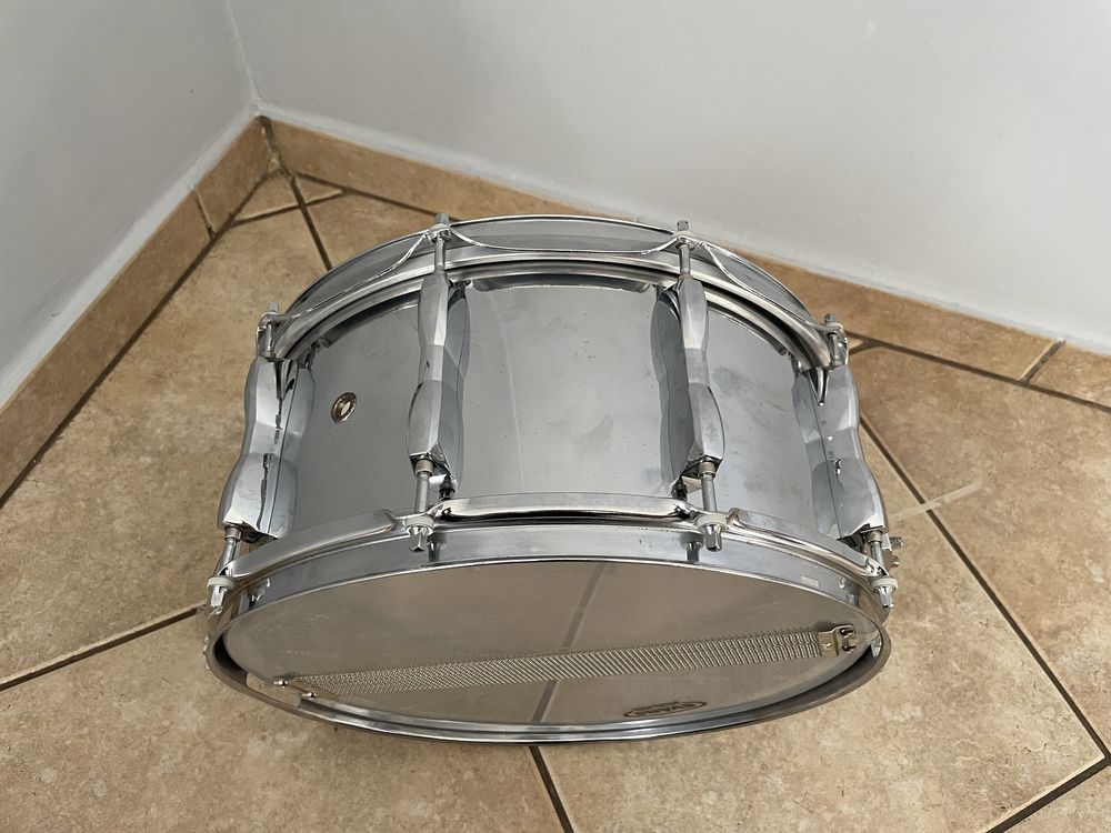 Profesjonalny werbel Pearl 14x6,5 perkusja 10 lug naciągi evans