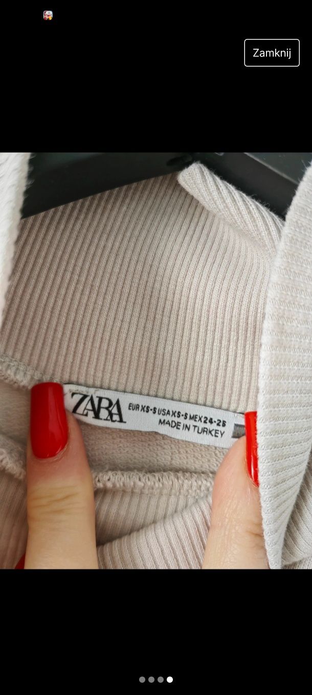 Zara sukienka wygodna bawełniana XS s 36 34 jasne