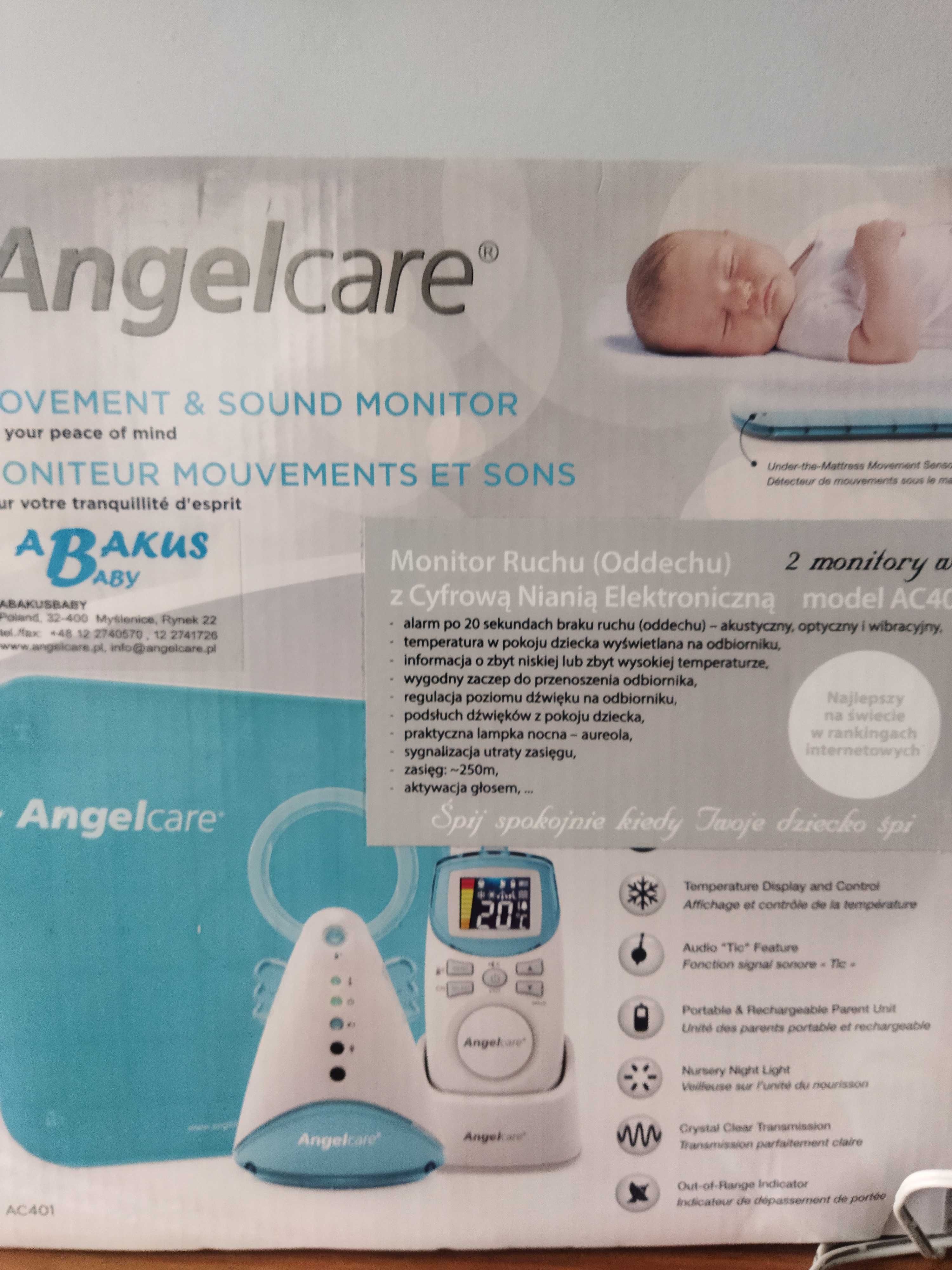 Monitor oddechu + niania elektroniczna Angel Care Ac401