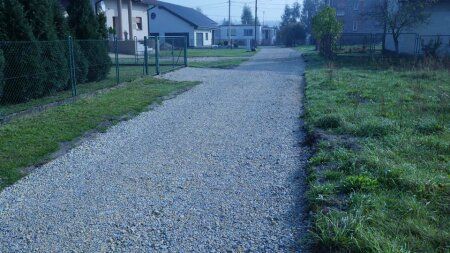 Utwardzanie Budowa Drogi Utwardzenie Terenu Kliniec Kruszywo Koparka