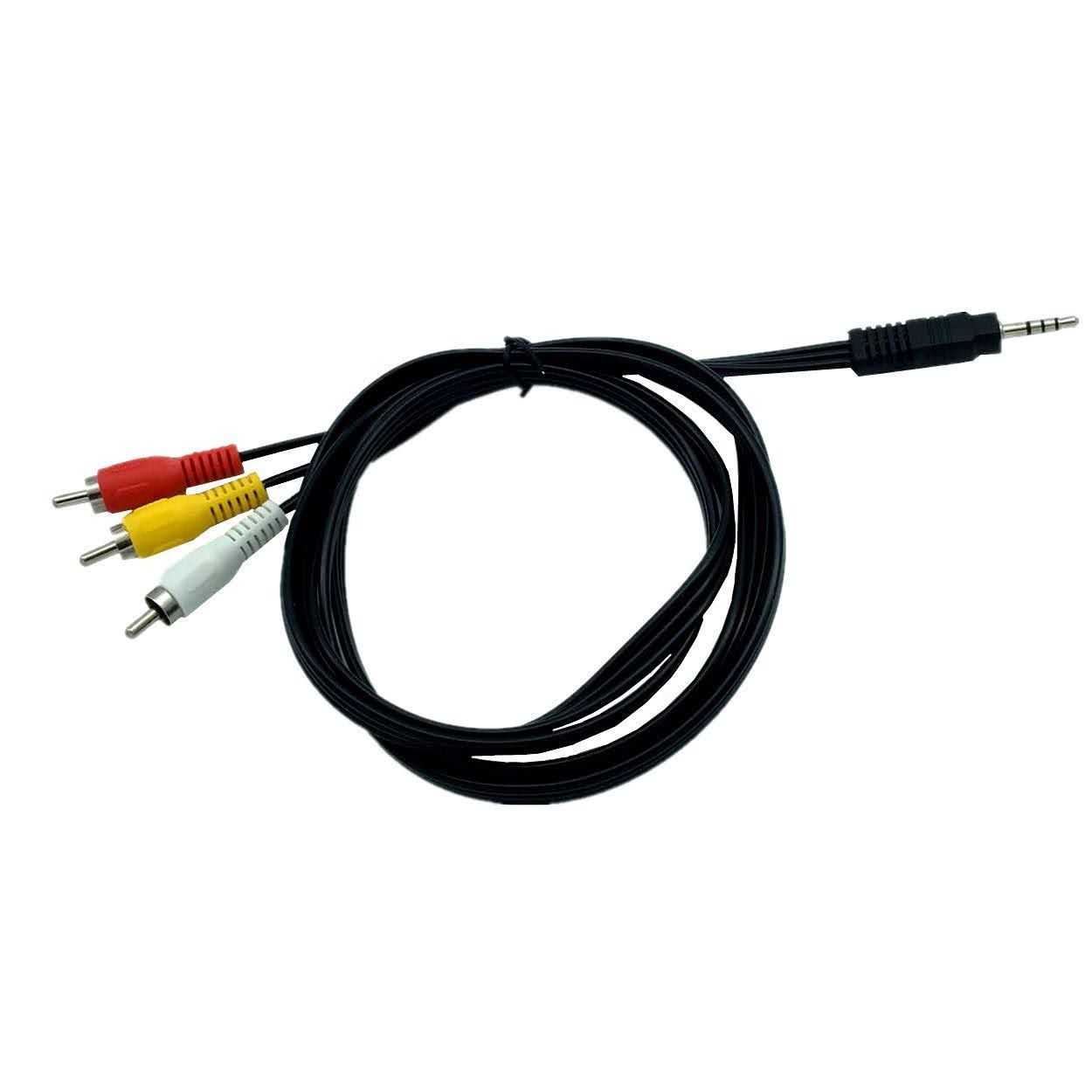 Cabo AV jack 3.5mm para 3 RCA (vídeo e áudio)