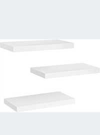Trzy sztuki półki białe ścienne