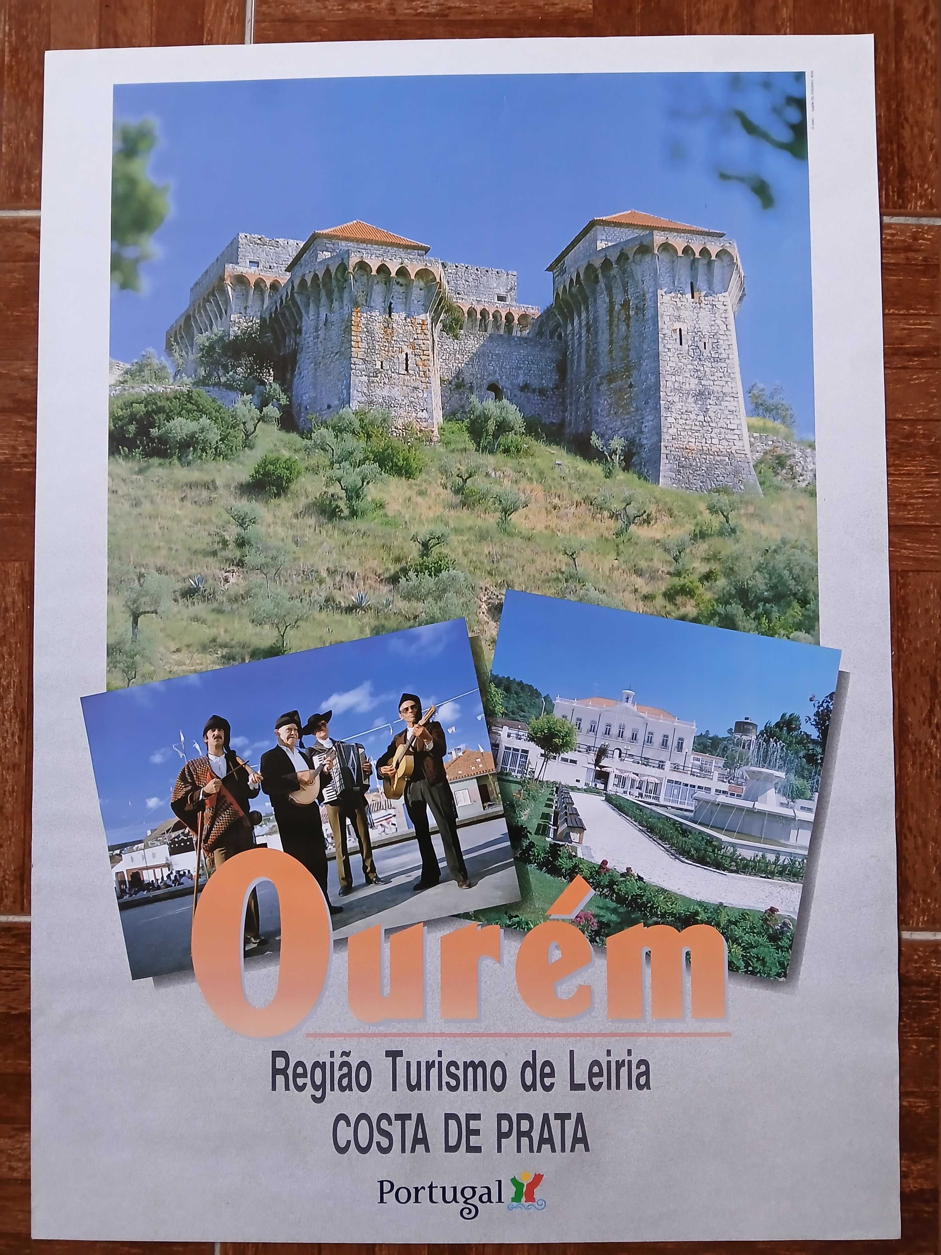 Cartaz Turístico anos 90, região Leiria, Alcobaça, Nazaré e Ourém