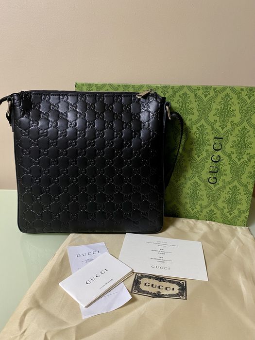 GUCCI Guccissima Masenger Bag Black