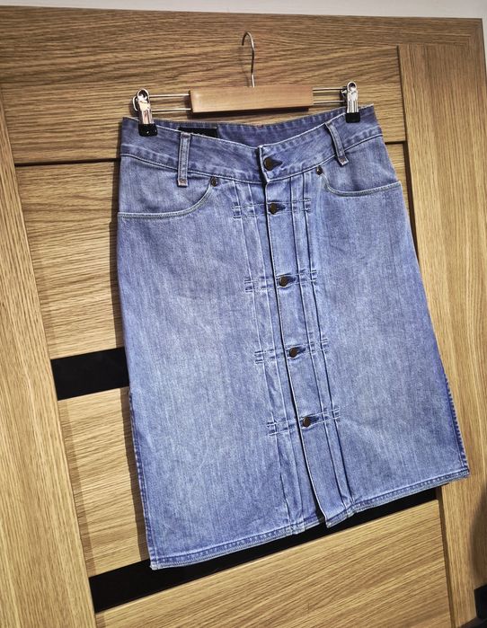 Modna oryginalna spodnica damska jensowa z wysokim stanem roz M Lee