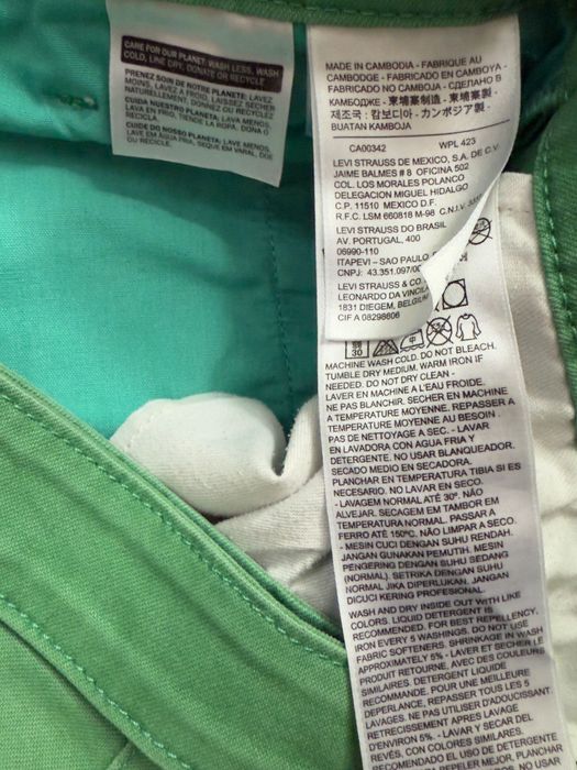 Levi’s – spodenki męskie, rozm. M, kolor zielony, styl sprany