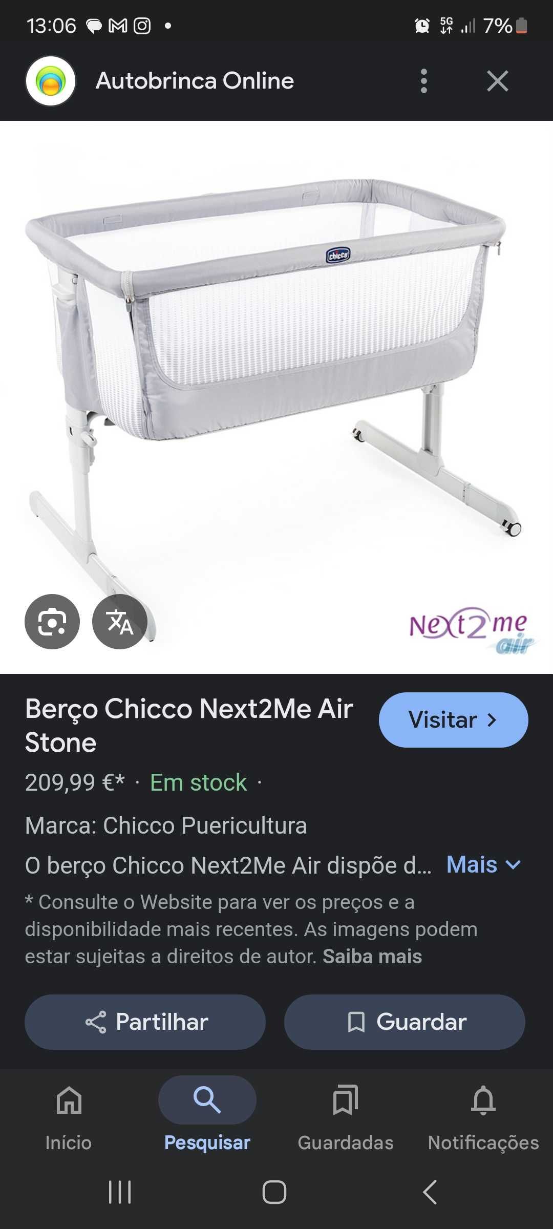 Next 2 me Berço Chicco