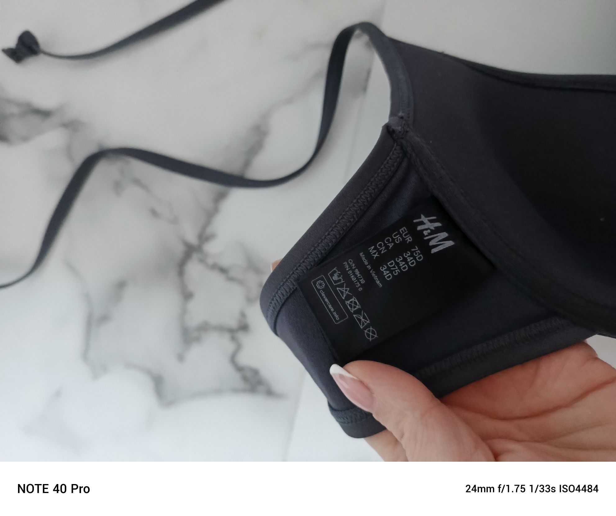 Stanik H&M 75D szary