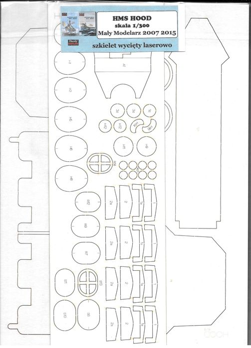 WRĘGI - do Mały Modelarz HMS HOOD 2007r 2015r 1:300