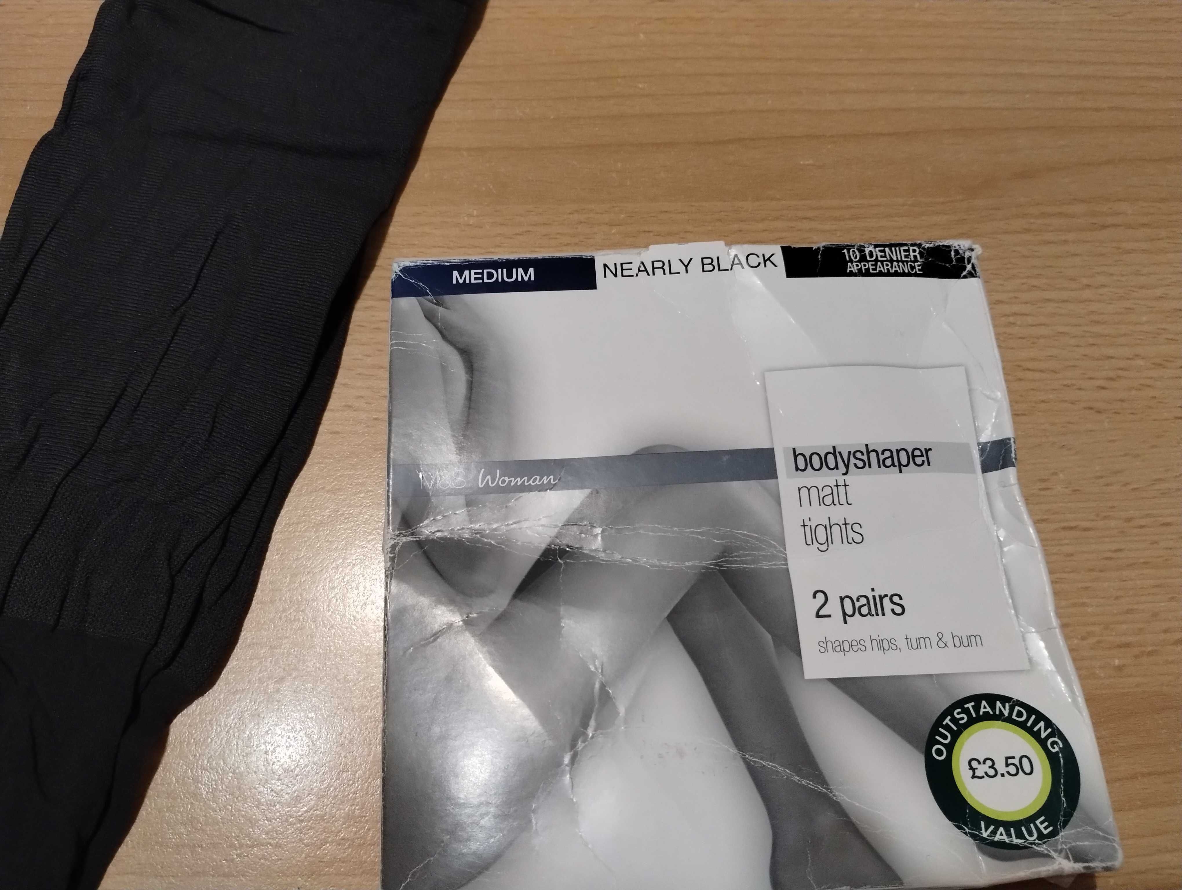 M&S Rajstopy body shaper 10 DEN jedna para rozmiar M