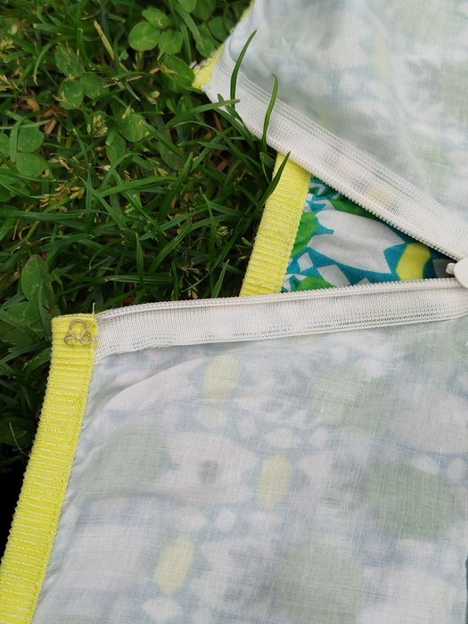 Nowa spódnica z falbanami w ananasy zielona biała Fornarina S 36