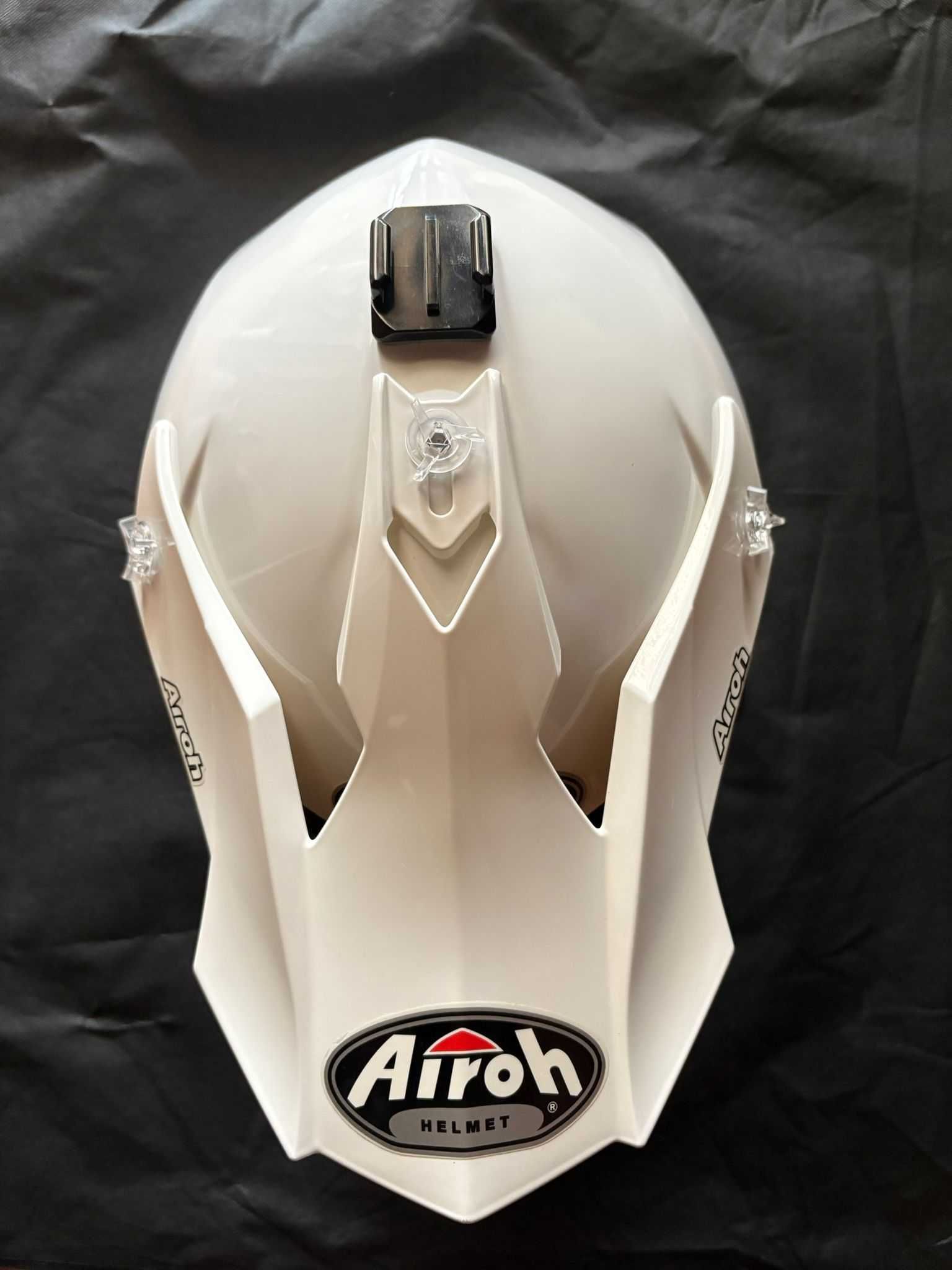 Capacete Airoh Twist offroad/motocross branco como novo