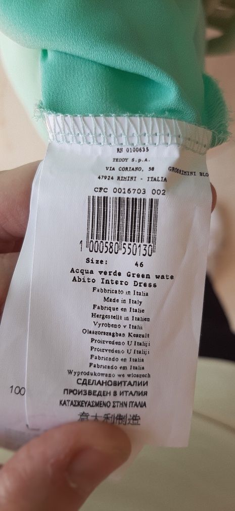 Vestido novo cerimónia verde água