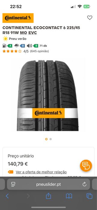 4 pneus novos r18