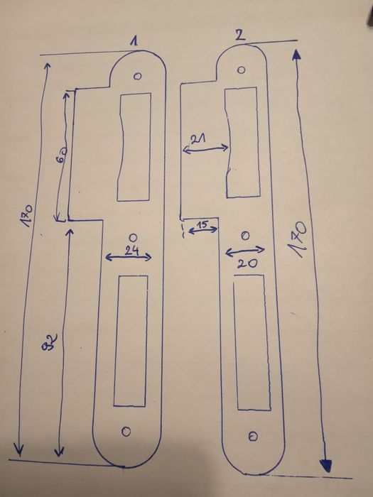 Blacha zaczepowa drzwi drewniane zamek lob