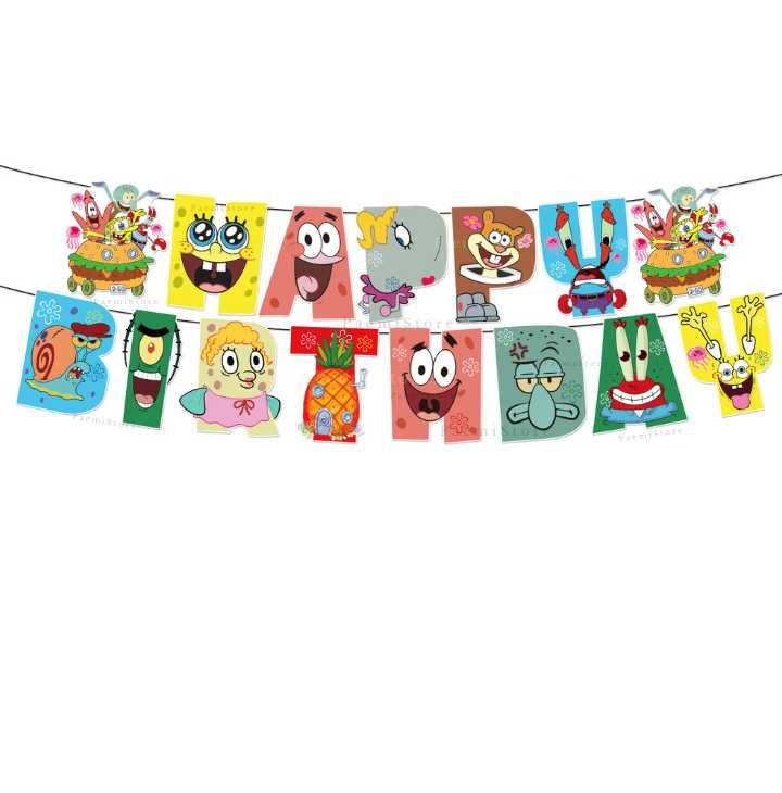 Girlanda Spongebob Kanciastoporty Patryk Skalmar urodziny dekoracja