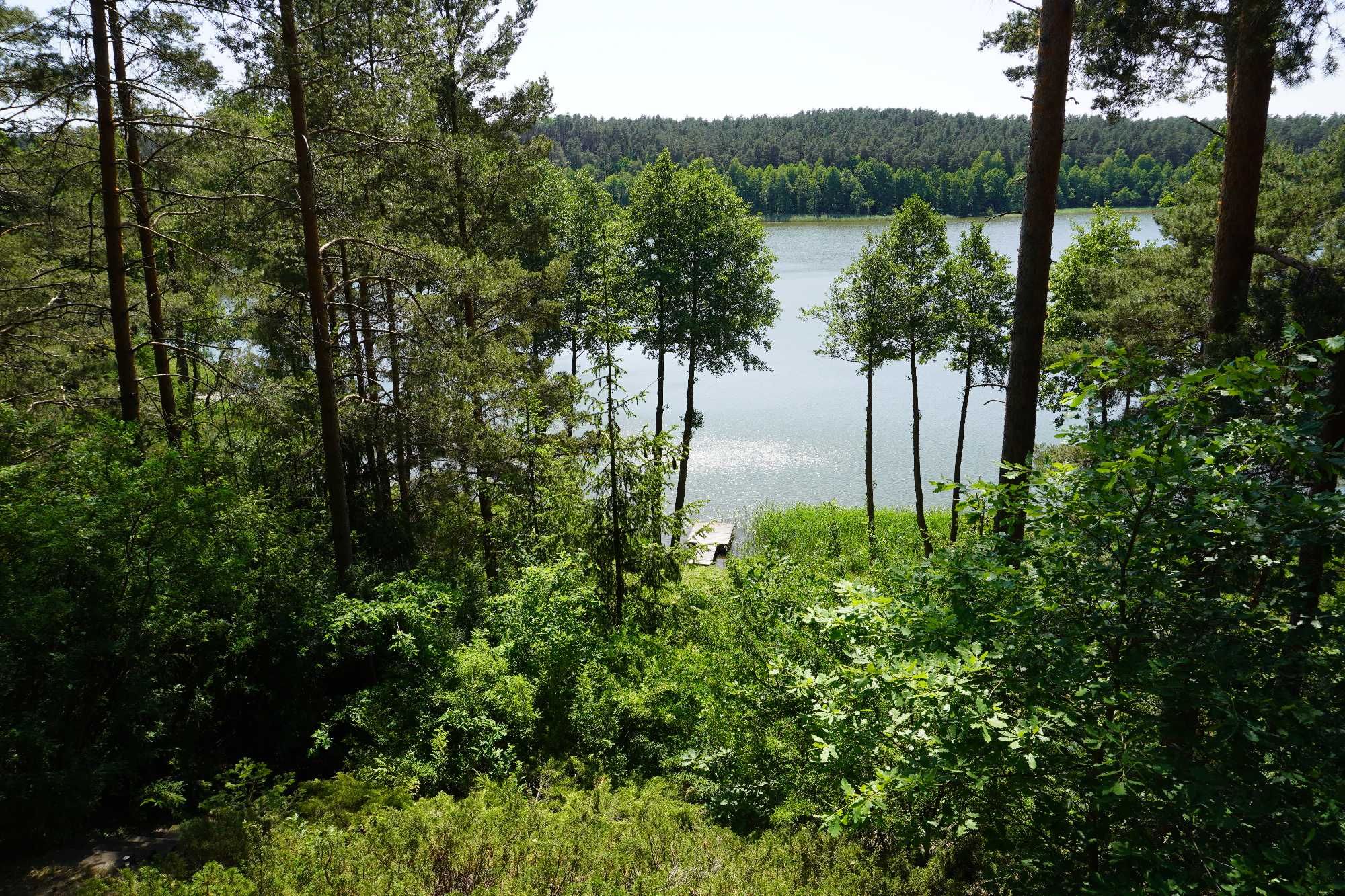 Domek nad jeziorem Mazury: pomost, własna linia brzegowa, łódka, garaż