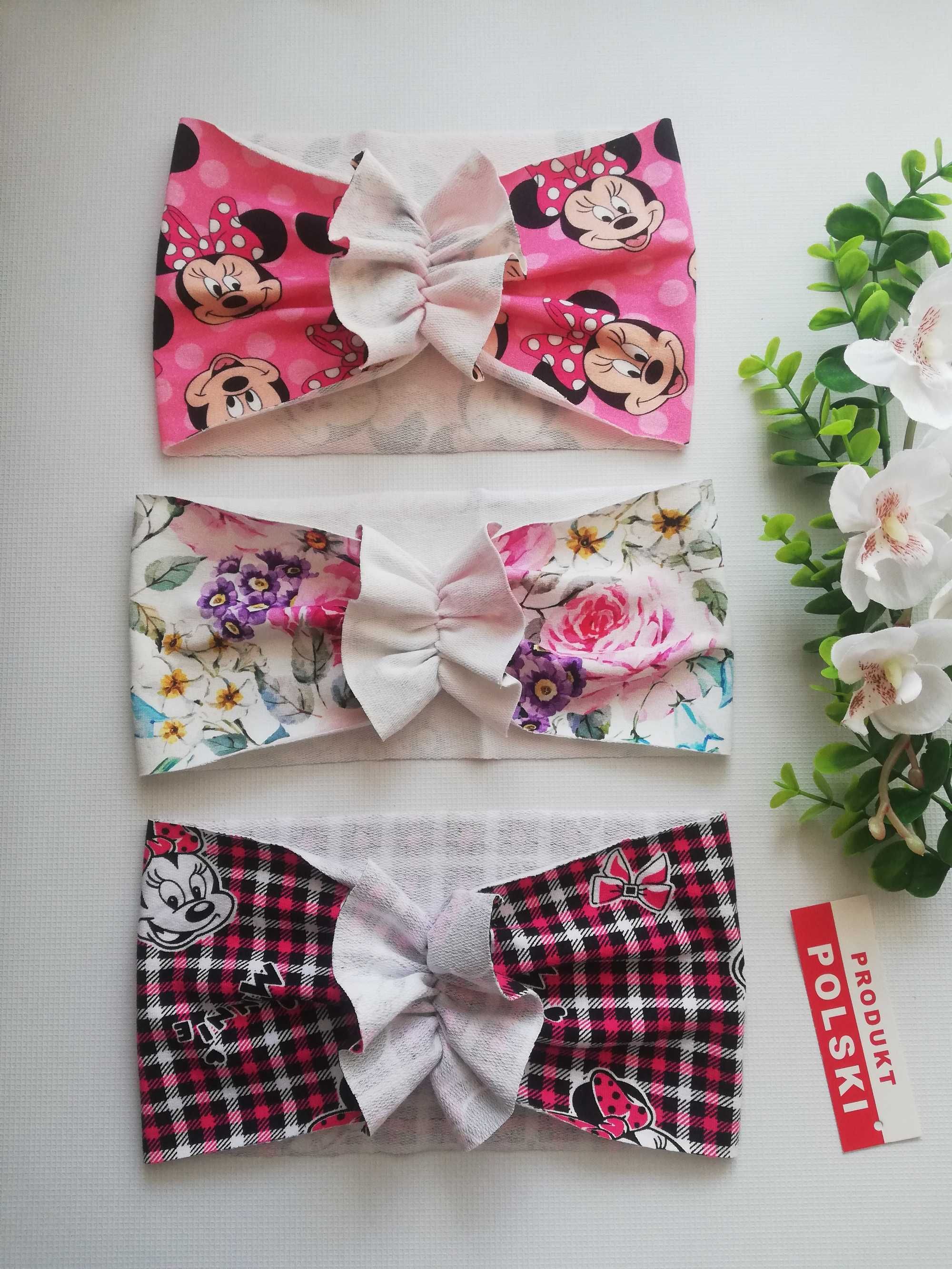 Opaski na głowę -- 3szt. -- przeplatane -- turbanowe -- handmade