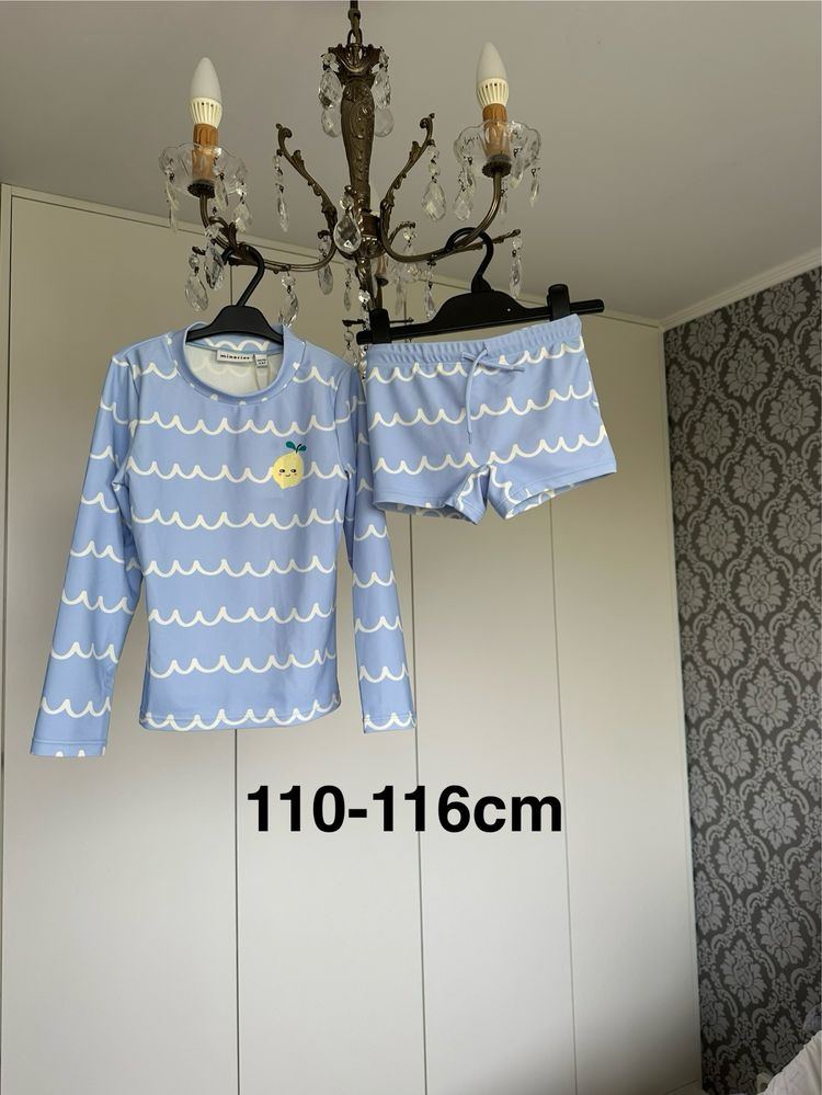 Strój UVA UVB zestaw kąpielowy UPF 50+ Minories 110 116 cm Unisex