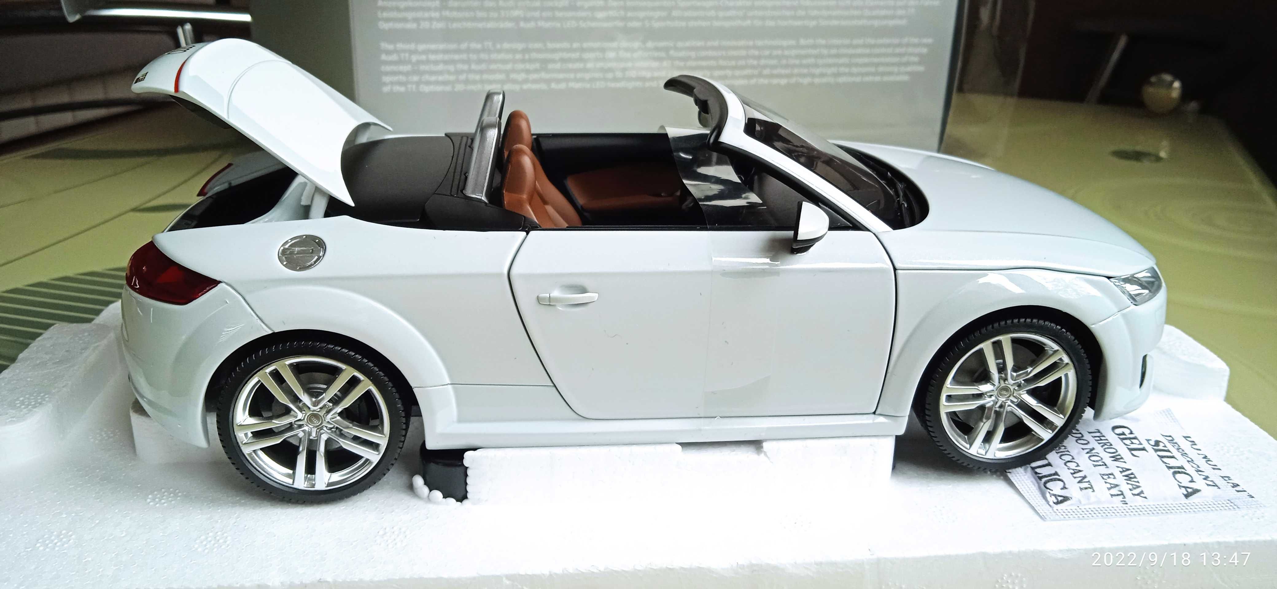 модель 1.18 minichamps - audi - tt roadster 2014