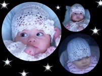 Czary na szydełku. Czapeczka do chrztu - reborn - RĘKODZIEŁO