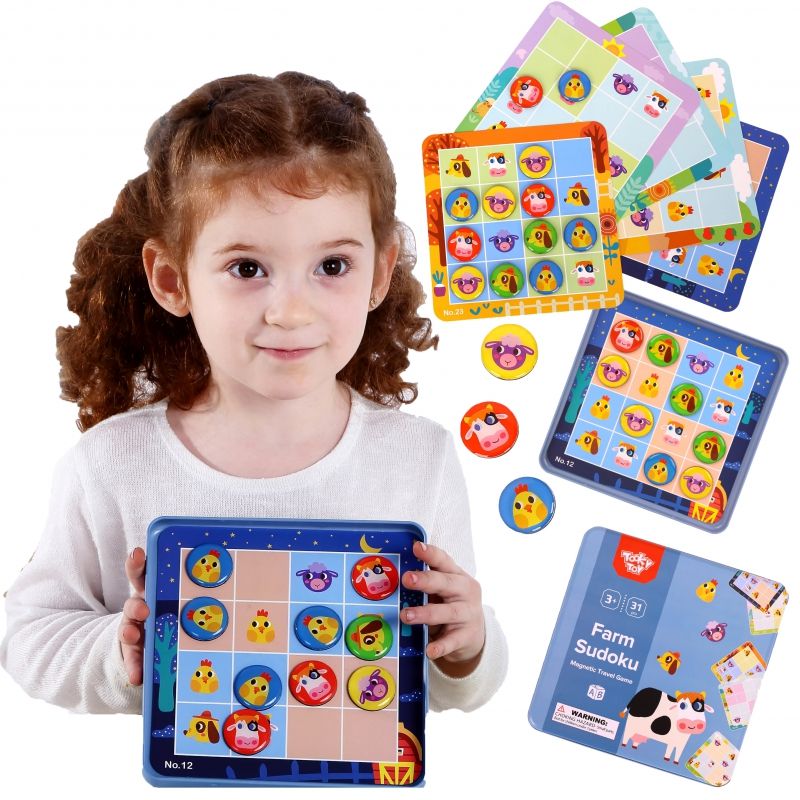 Tooky Toy Gra Sudoku Dla Dzieci Wersja Farma