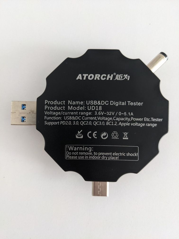 USB тестер ATORCH UD18