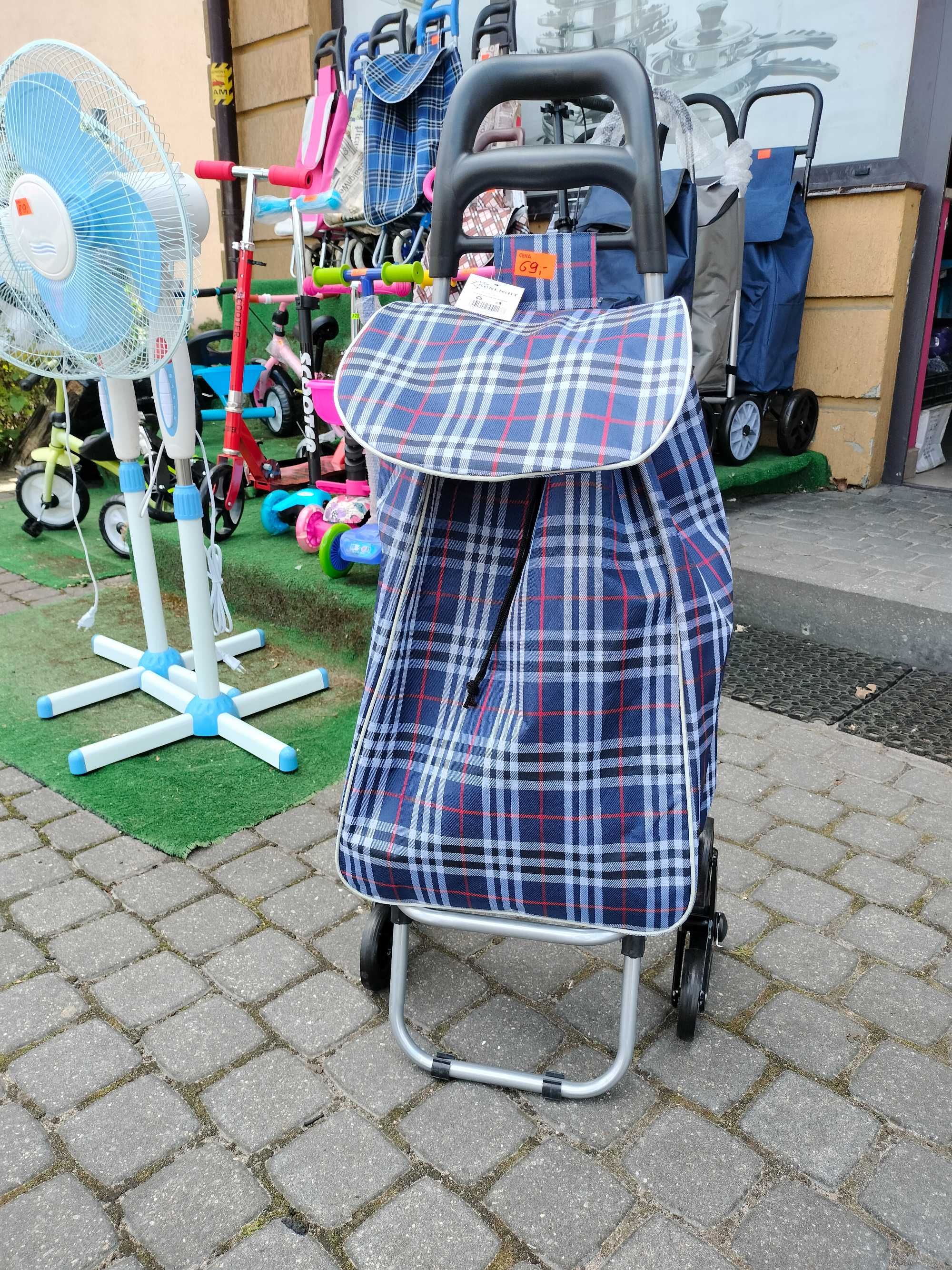 WÓZEK ZAKUPOWY  TORBA  NA KÓŁKACH trzy koła do zjeżdzania po schodach
