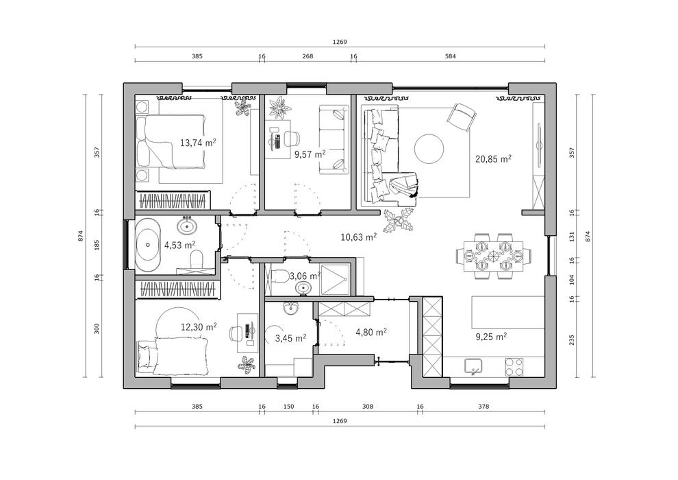 Dom 100 m² w 3 tygodnie, gotowy z zewnątrz, 274 000 zł brutto