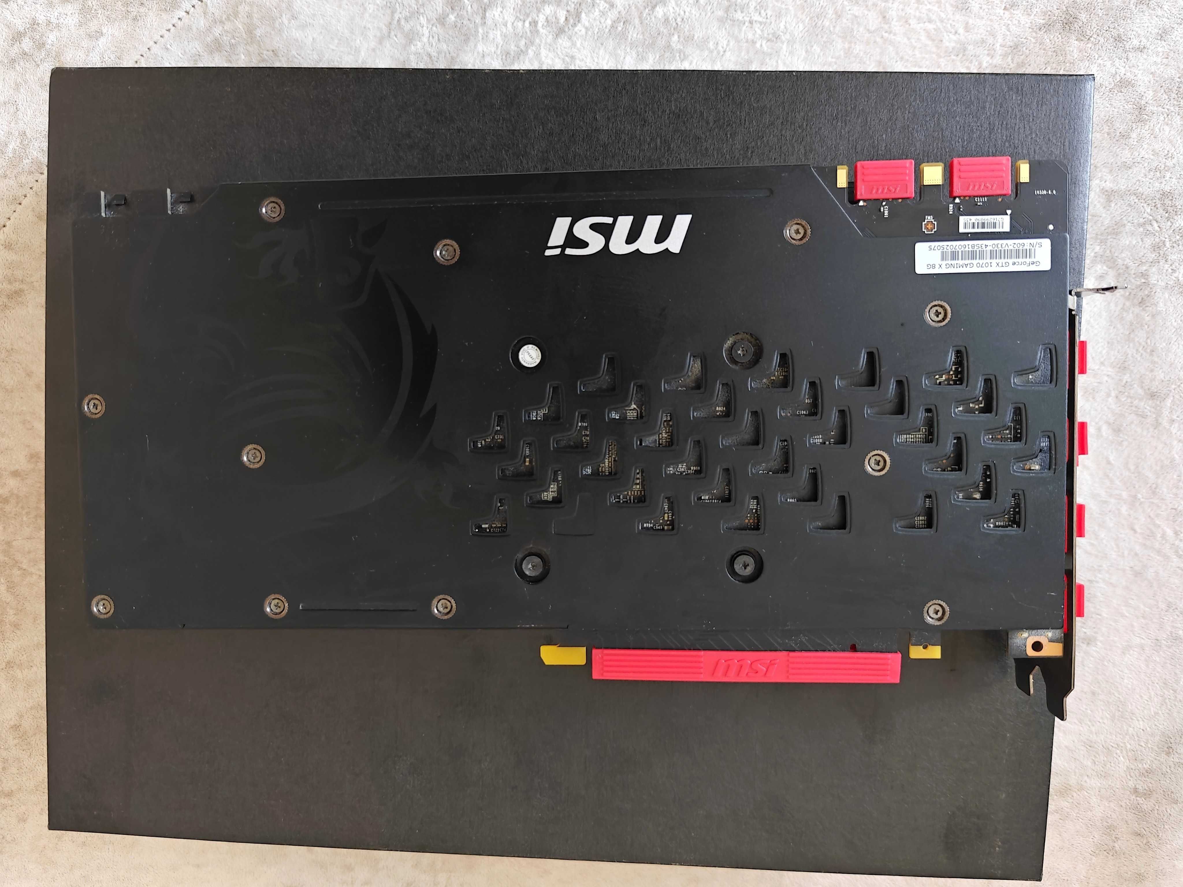 Продам свою видеокарту MSI NVidia GTX RTX 1070 Gaming X 8 GB на пломбе