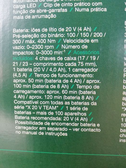 Aparafusadora de impacto Parkside 20v