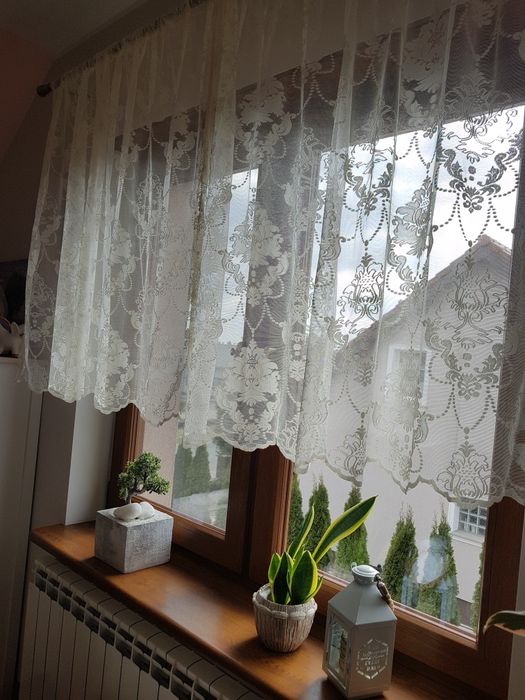 Firanka koronkowa 2x 120cm x 140cm