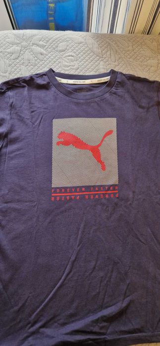 T-shirt Puma rapaz azul escura
