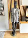 Zara Dwurzędowa marynarka w kratę z domieszką wełny r. M 8434/694