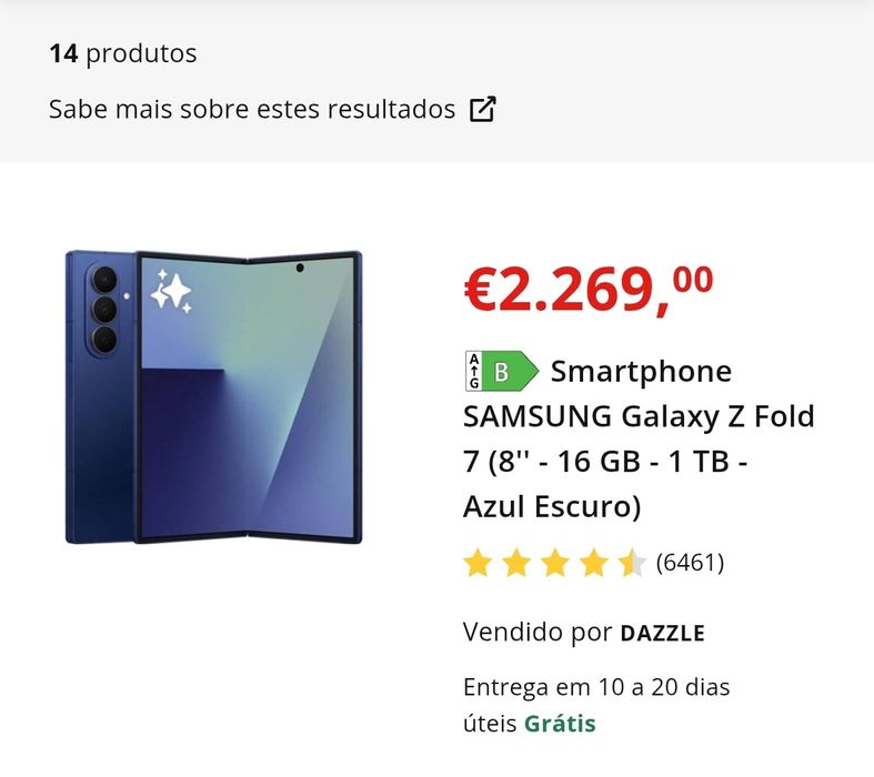 Samsung Galaxy Z Fold7 12GB/512GB Azul