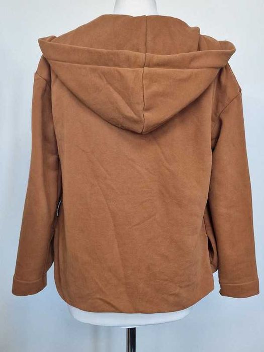 Khujo bluza damska karmelowa z kapturem na suwak. Rozmiar 36/S