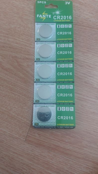Baterie CR 2016 guzikowe 5 sztuk
