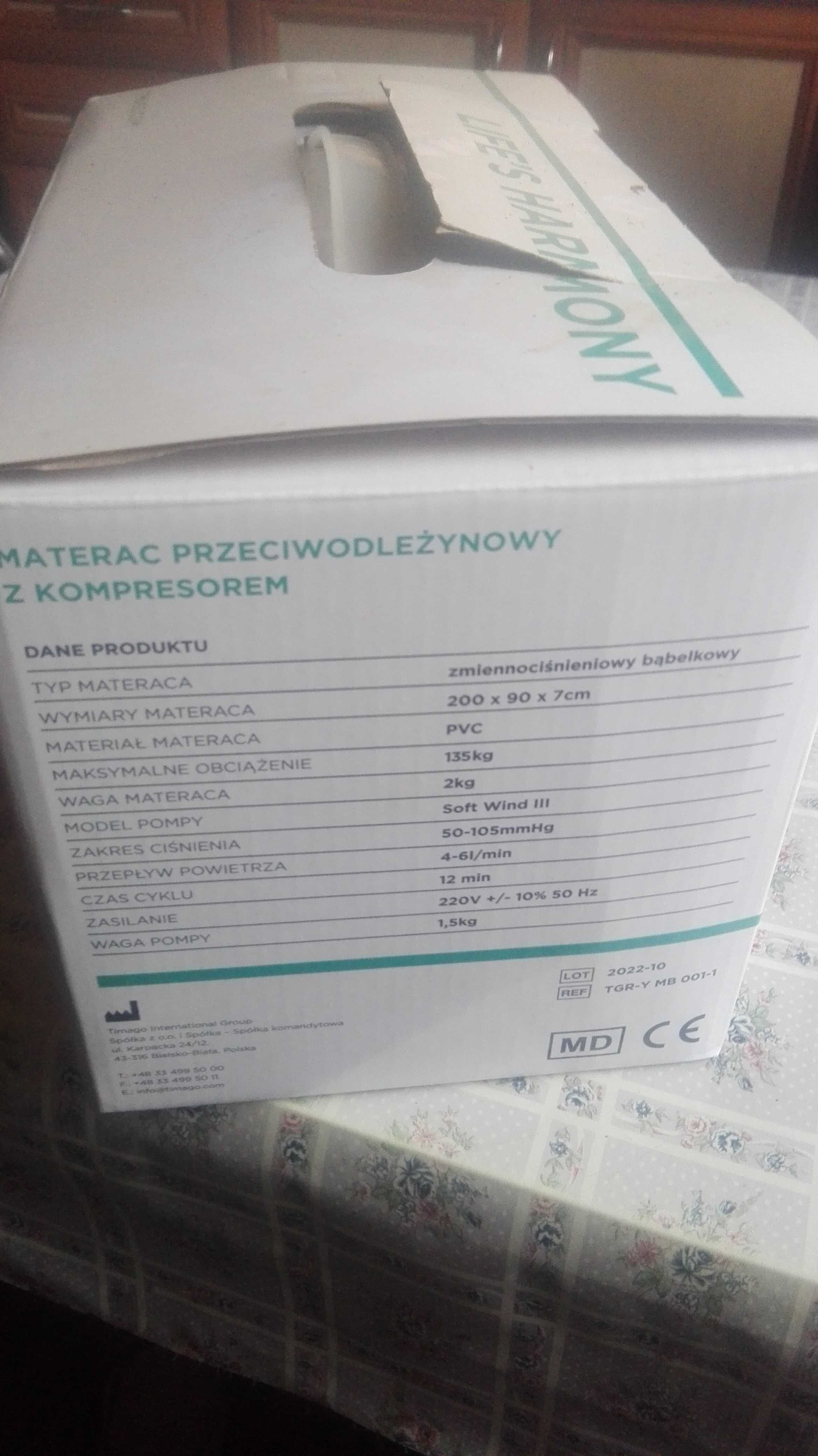 Materac przeciwodlezeniowy