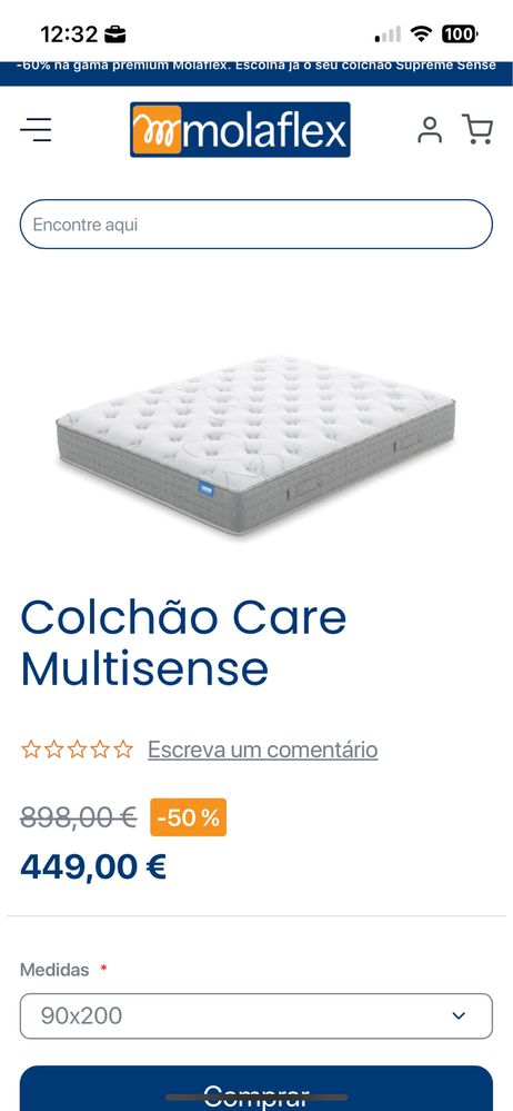Colchao Molaflex Multisense 90x200