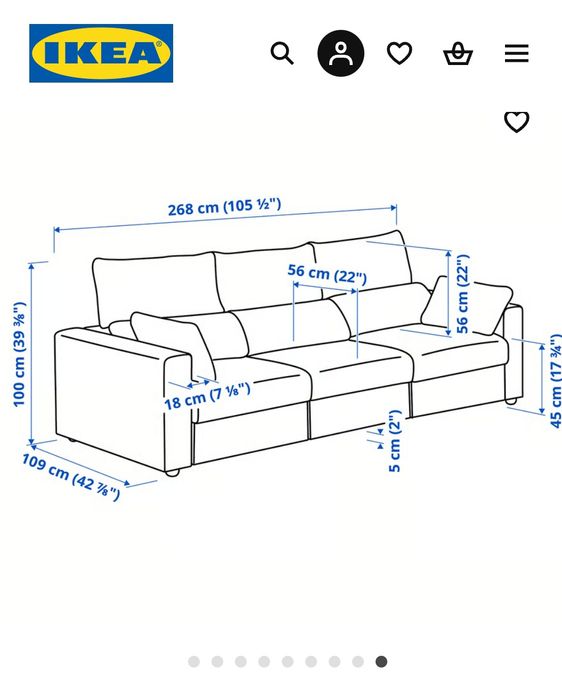 Sofá 3 lugares ESKILSTUNA
Sofá 3 lugares, Hillared bege