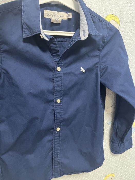 Рубашка синя  H&M 134